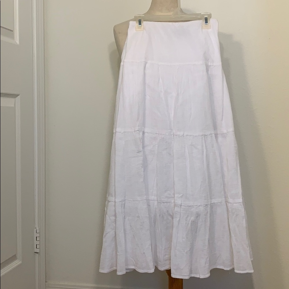 Boho Style Long White Skirt